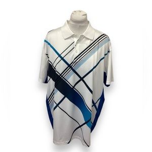 Zity Mens Speedrun Short Sleeve Polo, White, size XL